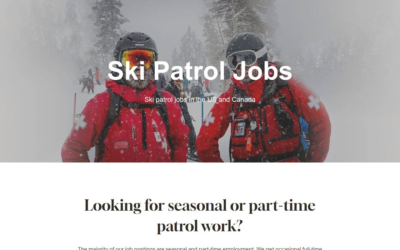 Ski Patrol Jobs